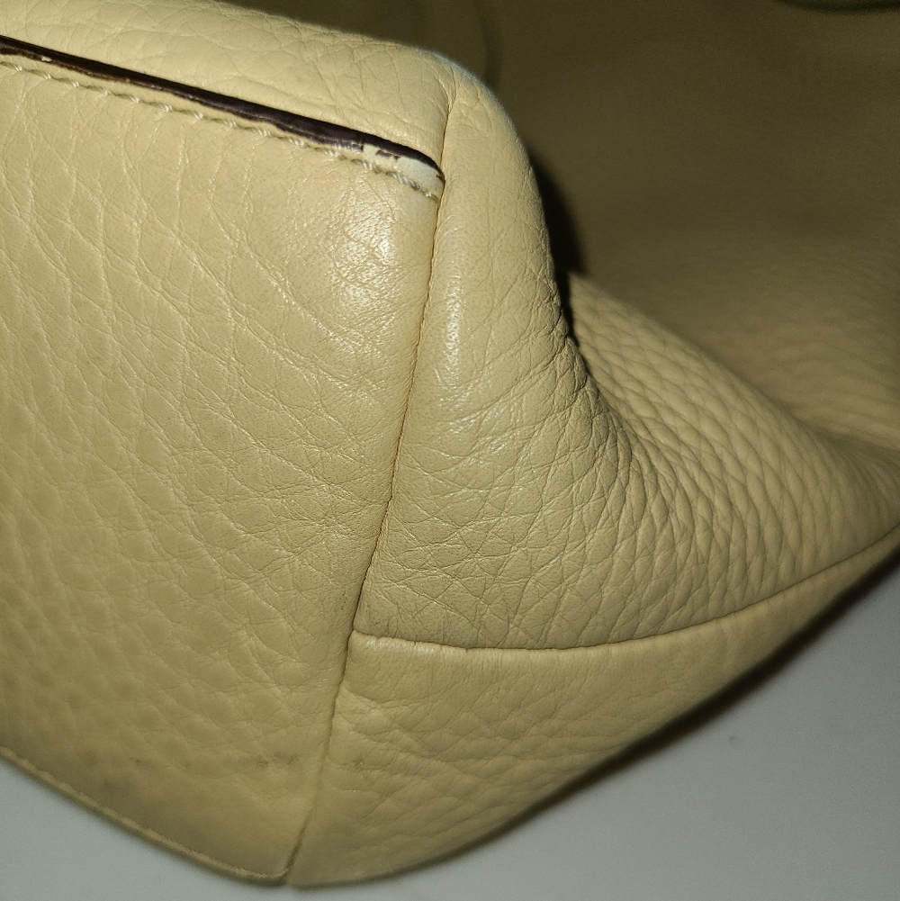 Coach Laura Light Yellow Leather Tote Bag GUC - Picture 8 of 16